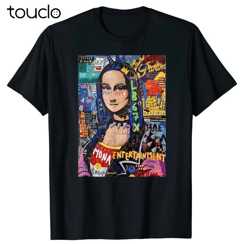 New Pop Art Mona Lisa Tshirt Urban Street Art Leonardo Da Vinci T-Shirt Unisex S-5Xl Xs-5Xl Custom Gift Creative Funny Tee