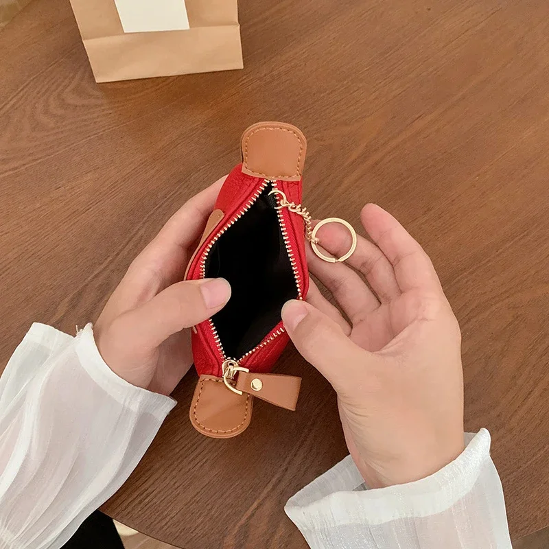 Exquisite Wallet Mini Coin Purse Women Lightweight PU Dumpling Bag Lipstick Earphone Makeup Storage Portable Fashion Moneybag