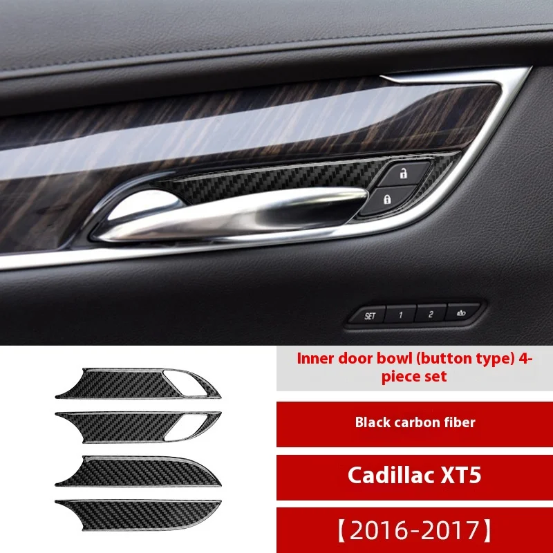 

For Cadillac Cadillac XT5 Carbon Fiber Inner Door Bowl Button Decorative Sticker Interior Modification Sticker