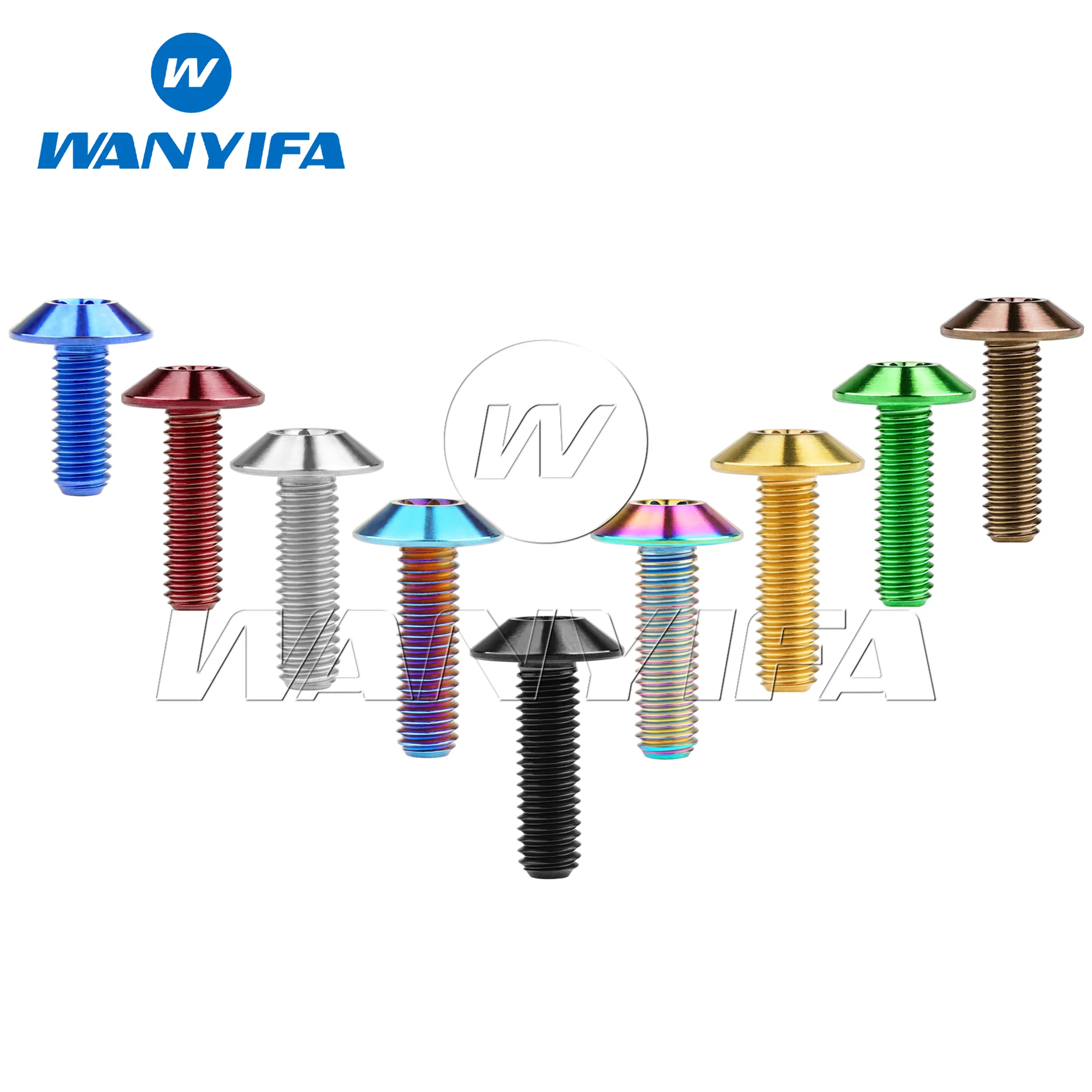 Wanyifa Titanium Bolt M4 M5 M6X10/12/15/20/25/30/35Mm Plum Head Screw for Bicycle and Motorcycle Part Accessories