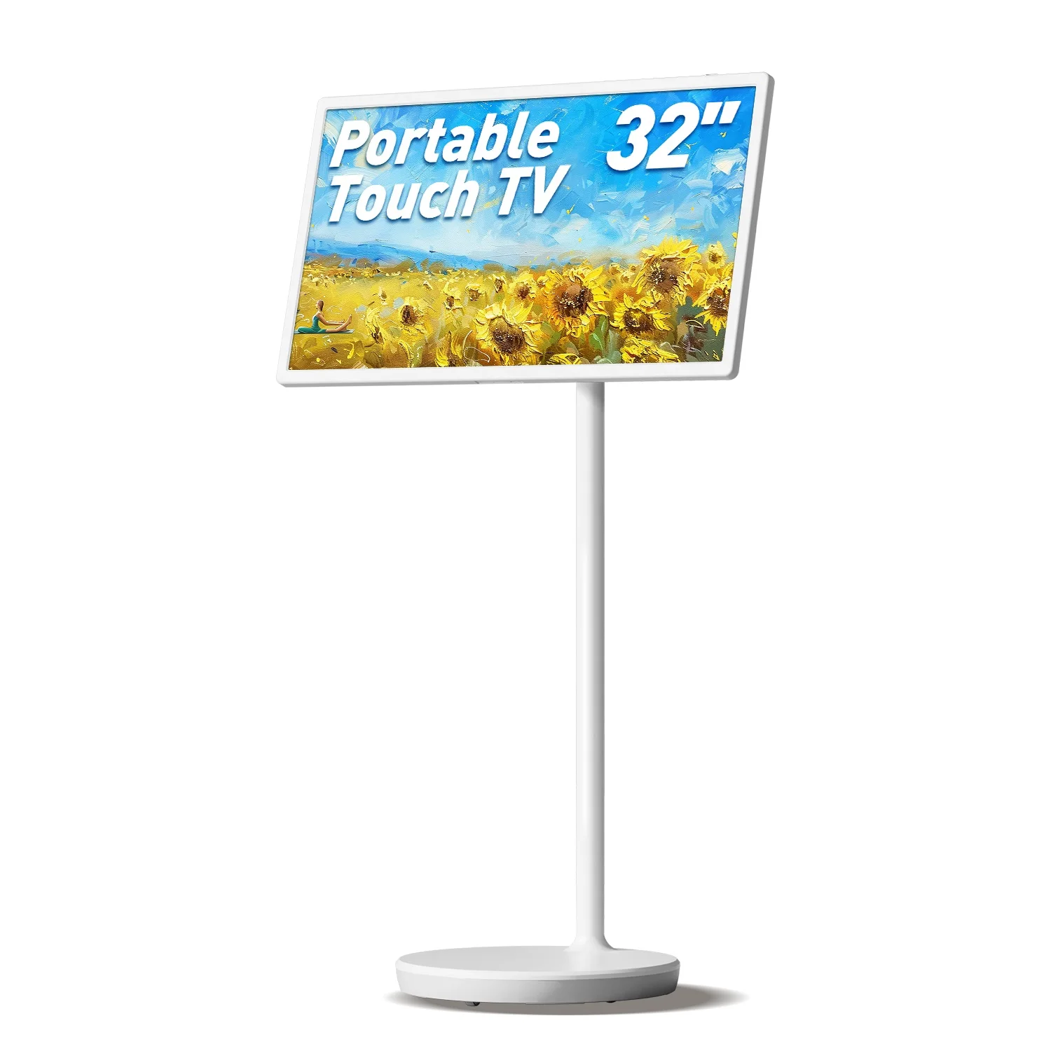 Portable Interactive TV G2 1080P Wireless Moveable Touch Monitor 32 Inch 6+128Gb Portable Touch Screen Android 13 Smart TV