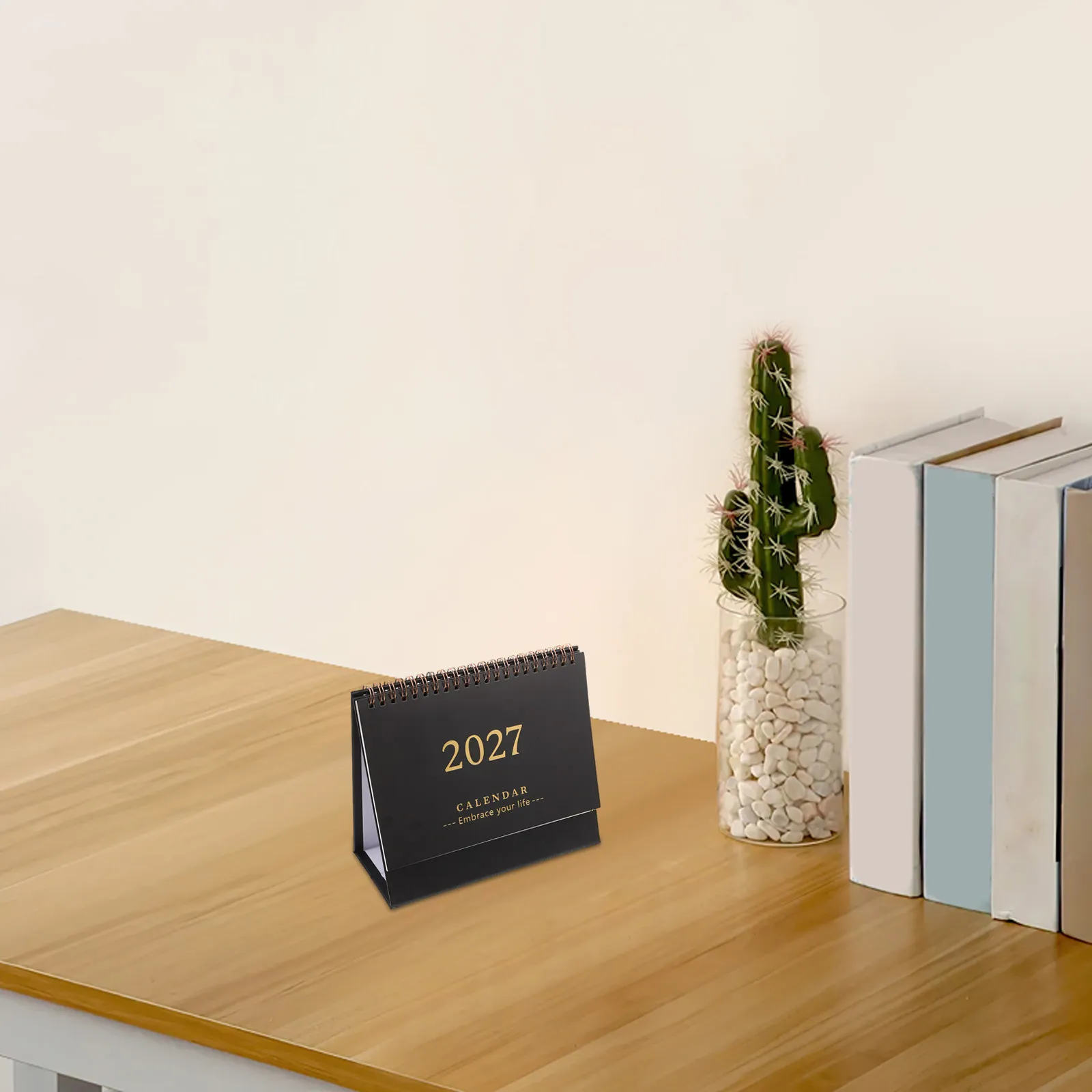 2Pcs Mini Desk Calendar 2026-2027 Small Standing Flip Monthly Planner Desktop Office School Easel Pocket Agenda Daily