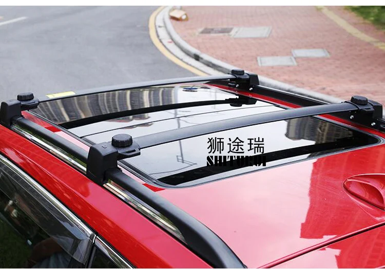 For JEEP COMPASS 2011-2023 roof bar car special aluminum alloy belt lock Led lamp Roof luggage WK2 SRT-8 STEEL RAILS