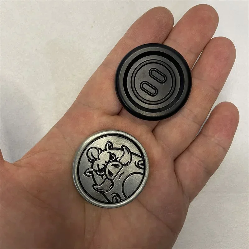 Monedas hápticas magnéticas para nariz de cerdo, juguetes Fidget, Clicker de Metal EDC, Spinner de mano para adultos, herramienta para aliviar la