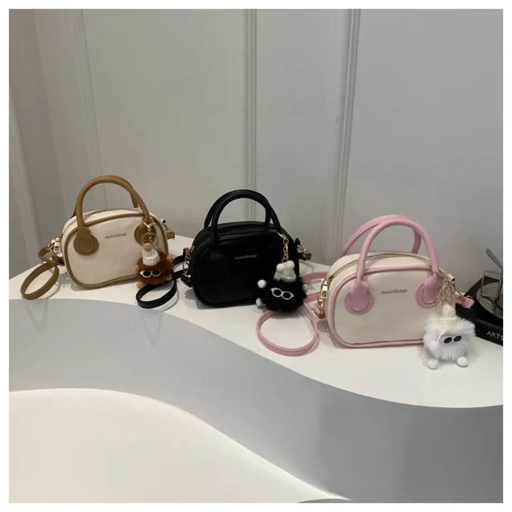 Fashion PU Leather Women Shoulder Bag Square Zipper Crossbody Bag Large Capacity Solid Color Travel Handbag
