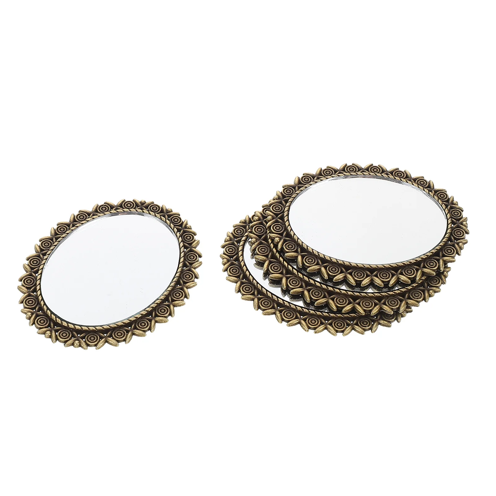 4 stuks vintage ovale miniatuur spiegels voor poppenhuisaccessoires slaapkamer badkamer klein meubilair decoratieset vintage spiegel