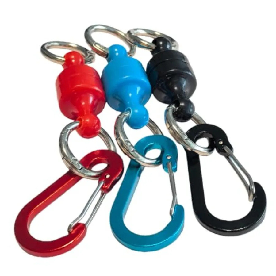 3pcs Super Strong Magnet Split Rings Keychain Hook Hangers Magnetic Net Release Holder/Refrigerator Magnets
