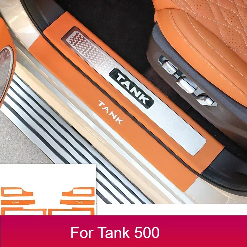 

New Model！ For WEY GWM Tank 500 Leather Threshold Strip Interior Modification Supplies Welcome Pedal Decorative Accessories 2022