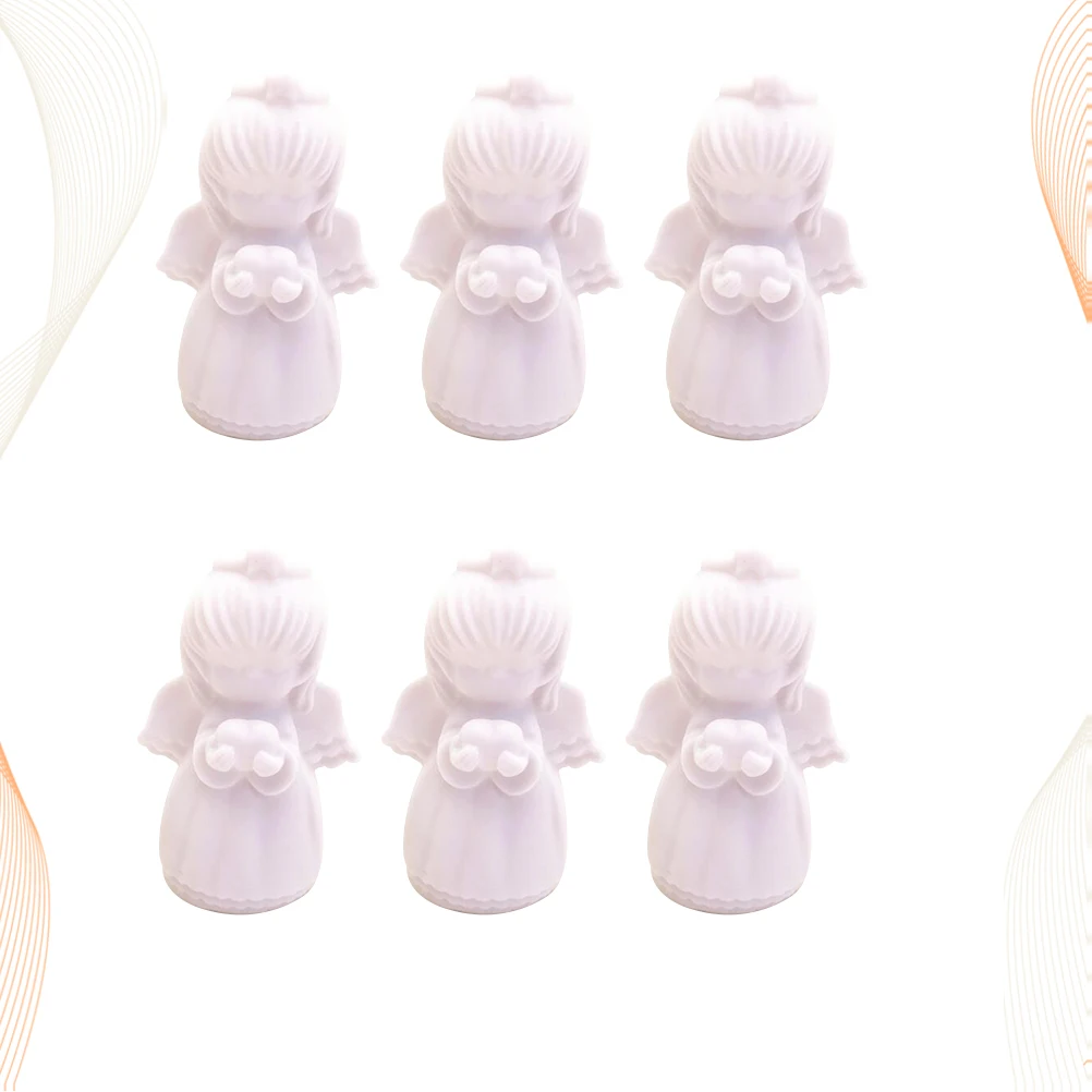 

6 Pcs LED Colorful Lights Night Lamp Soft Glow Decorative Kids Bedroom Valentine Party Christmas Angel Small Night