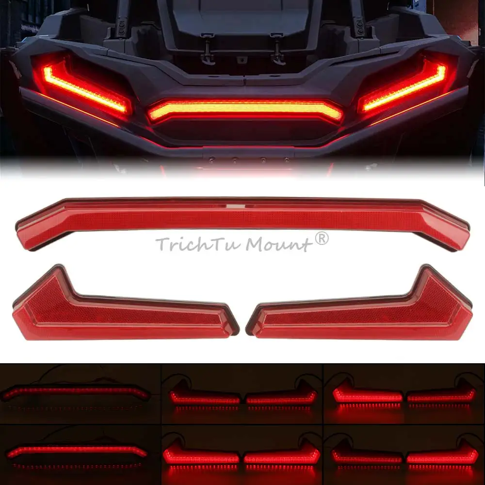 

3 шт. ATV UTV светодиодный комплект задних стоп-сигналов, длинные центральные задние фонари для Polaris RZR Sportsman XP 1000/4 Turbo S 2017-2025