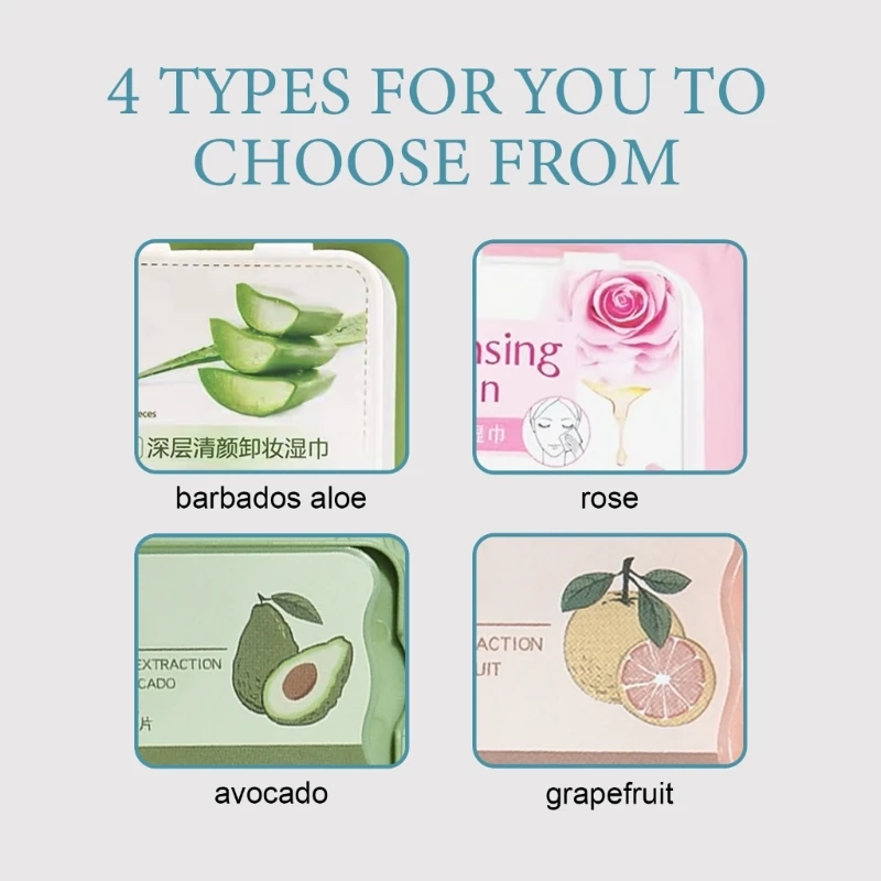 مناديل لطيفة لإزالة المكياج، مناديل تنظيف الوجه، مناديل إزالة المكياج