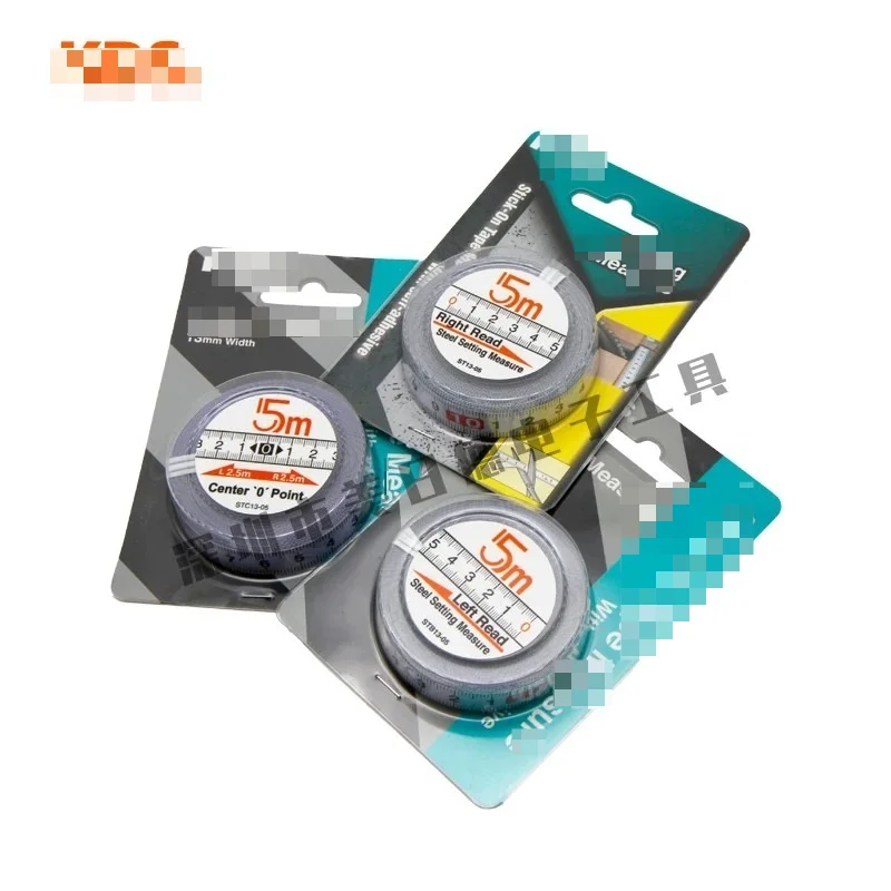 Suitable for Japan KDS Adhesive Scale, Self-Adhesive Ruler ST13-1/2/5m, 13mm Width, Forward & Reverse，Center Divided Steel Ruler