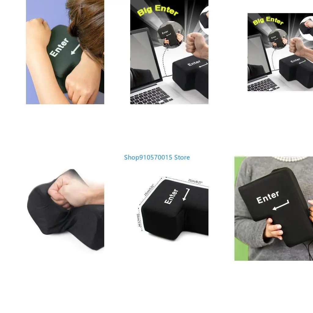 B95C Computer USB Oversized Enter Pillow Big Enter Stress-relief Vent Cushion