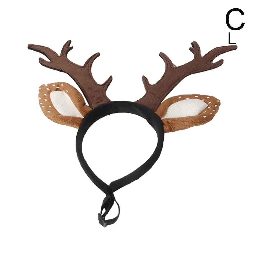 Natal chifre bandana cão antler bandana natal headwear para filhote de cachorro rena trajes para animais de estimação acessórios para coelhos pe w2s3