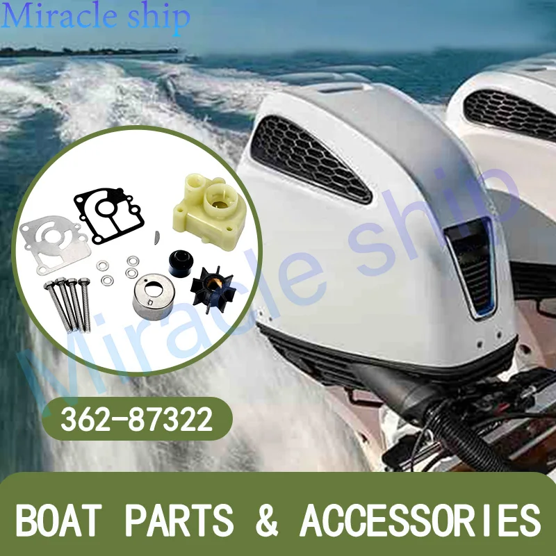 

362-87322 Ремкомплект водяного насоса и верхний корпус насоса 350-65016 46-803750 для подвесного двигателя Tohatsu 9,9-18 л.с. Outu 9,9-18 л.с. Mercury