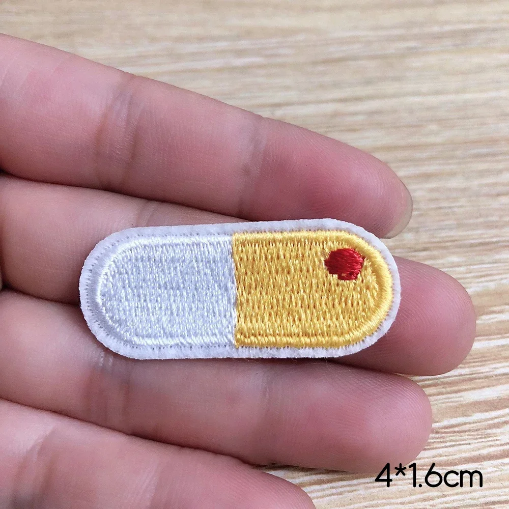 5pcs Cross Bandage Embroidery Patches Embroidered Band-Aid Badges Iron on Patch for Clothing DIY Appliques for Backpack Jackets