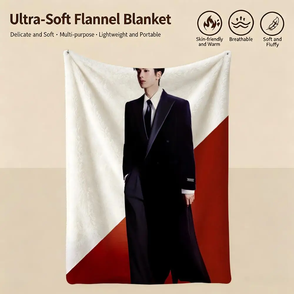 character K-Krien-n Throw Warm Soft Flannel Blanket, Multi-use for Sofa Bed Camping Travel Nap
