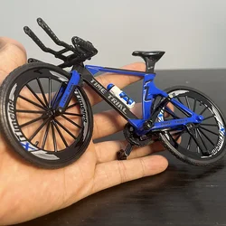 1:10 Model Alloy Mountain Finger Bike TT-timed Racing Blue Mini Bike Diecast Adult Simulation Collection Gifts Boy's Toys