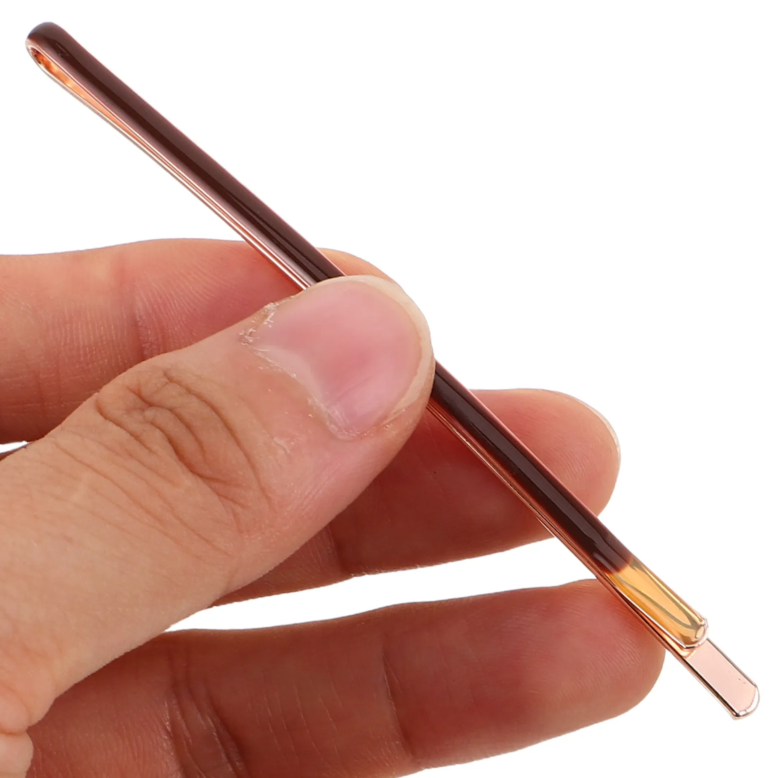 

5Pcs Duckbill Hair Clips Brown Flat Metal Clips Non-Slip Bobby Pins for Thick Hair Styling Updos and Bangs Women