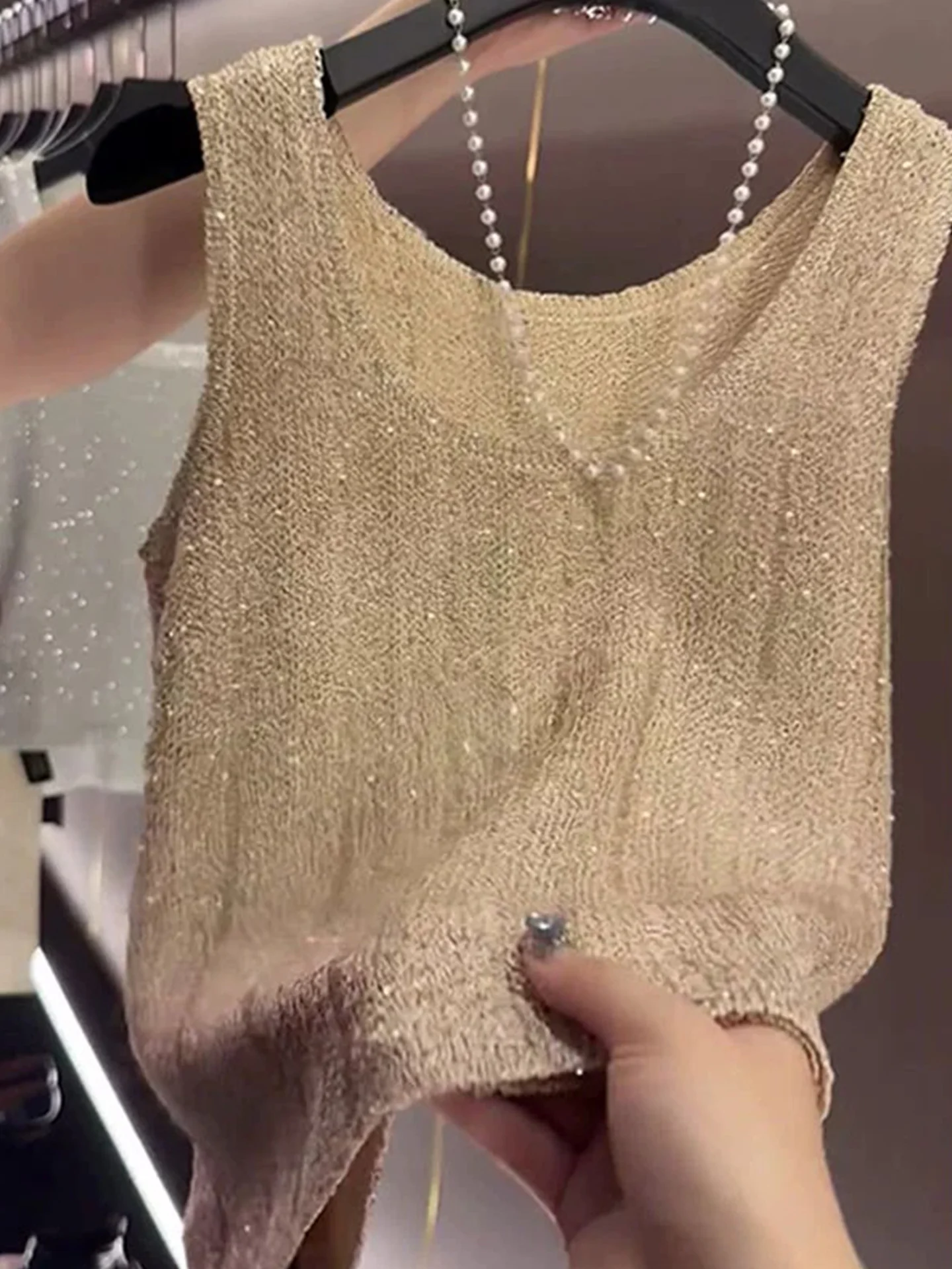 سترة صيفية محبوكة من الحرير الجليدي سترة ناعمة صديقة للبشرة ومتعددة الاستخدامات للنساء تصميم أنيق للعمر للتنقل Sle