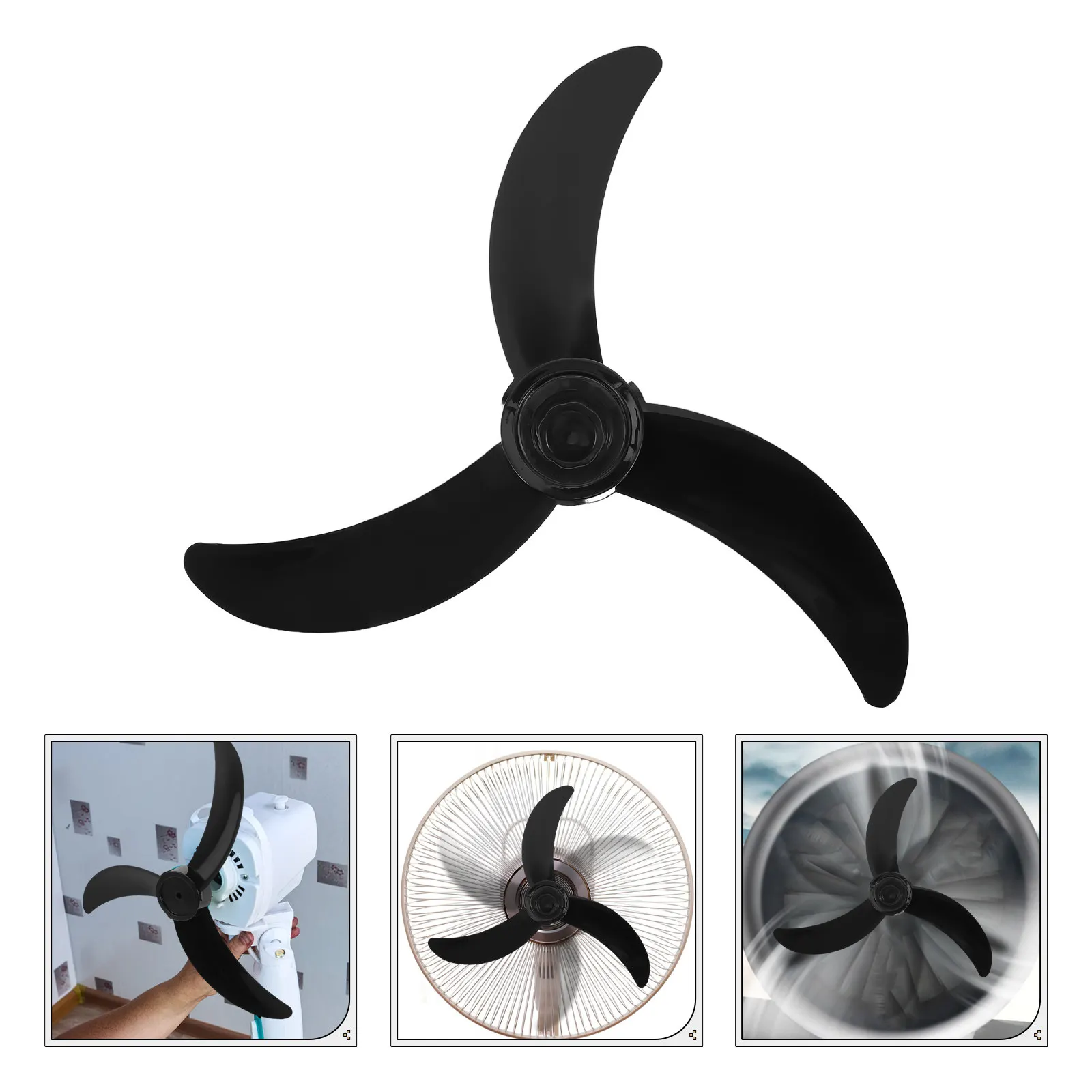 

18-Inch 3-Blade Universal Plastic Fan Blades Replacement for Table Pedestal Floor Fans Low Noise Wear Resistant Balanced Cooling