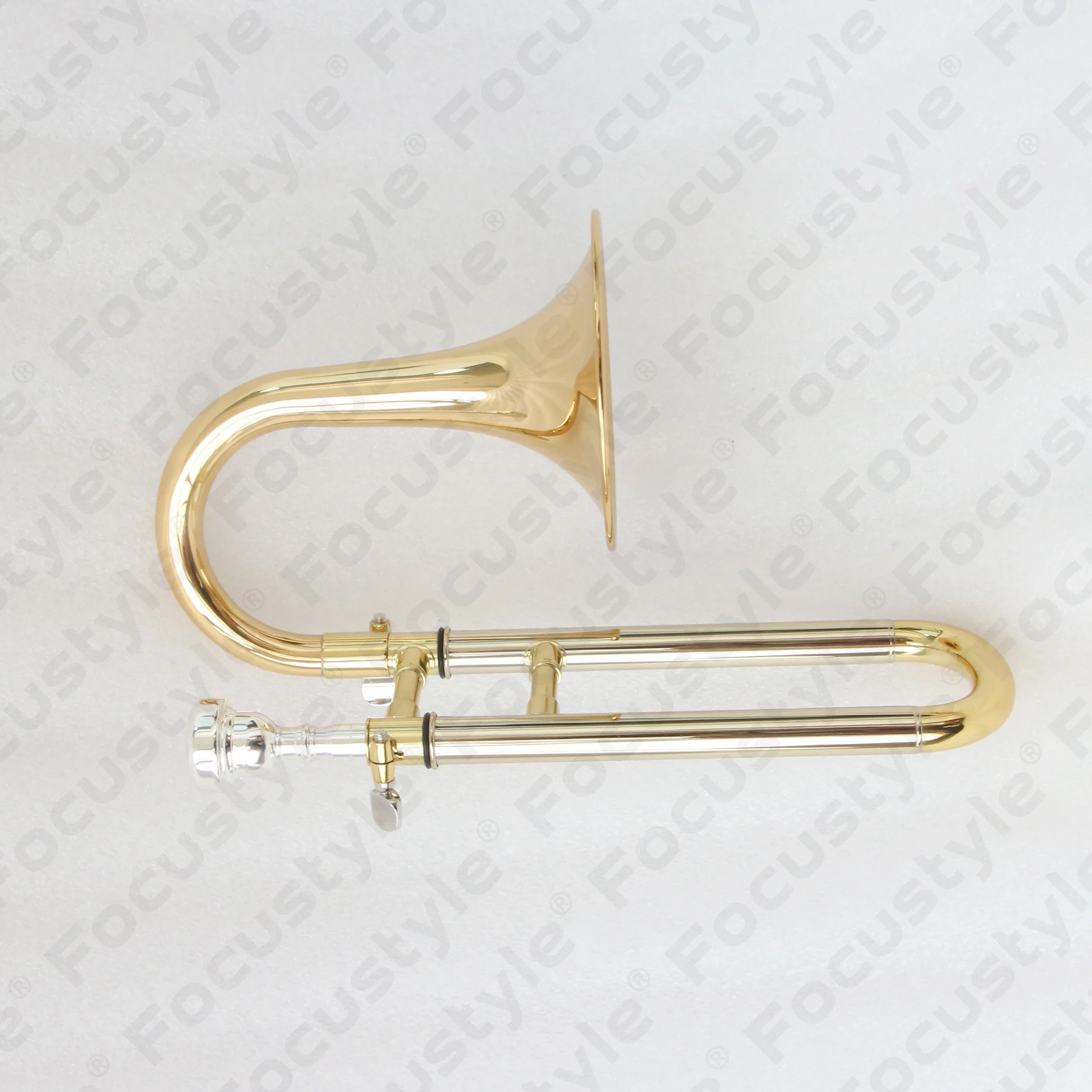 Hot Sale Clear Lacquered Trombone High Bb Music Wind Instrument Gold Copper Bell Trombone Good Sound Quality Made in China