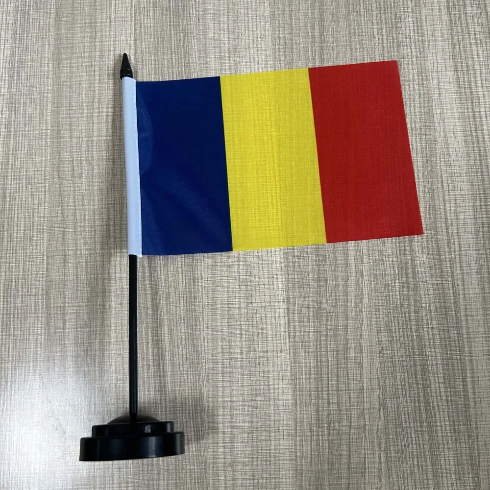 14x21cm Office Desk Flag of Romania Flag polyester Ornaments table Flags  mini Romania  Country Desk flag for decoration