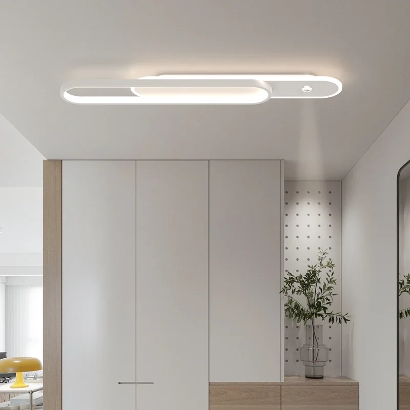Adjustable Corridor Creative LED Ceiling Light Minimalist Entrance Ceiling Lamp With Spotlights Long Strip Dressing Room Fixture