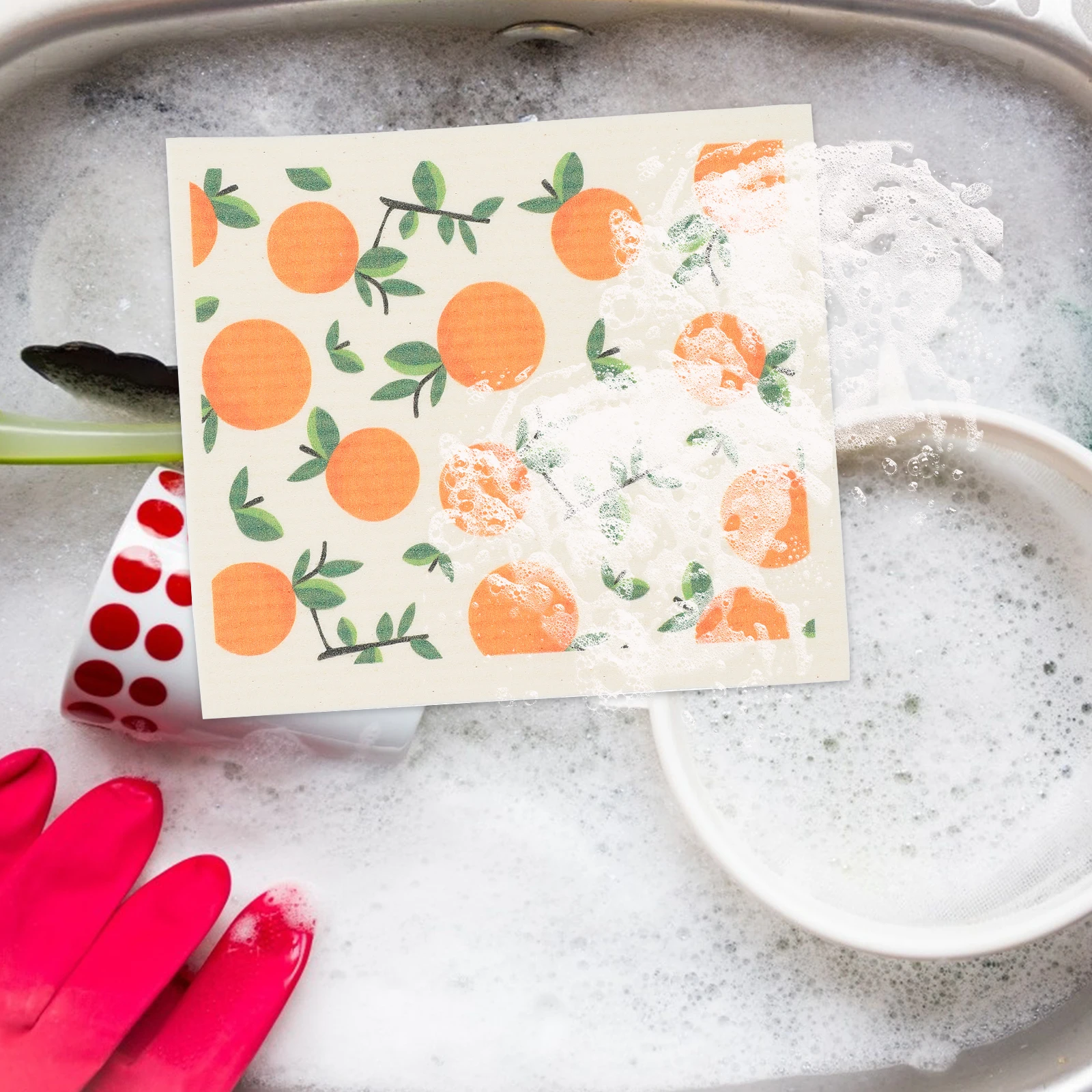 

5 Pcs Natural Dishcloth Washcloths Glass Towels for Cleaning Microfiber Kitchen