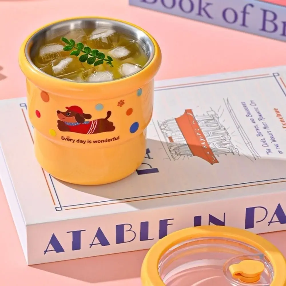 

Modern Leakproof Stainless Steel Mug Insulated with Straw Coffee Travel Mug Cartoon Tea Cup Gym