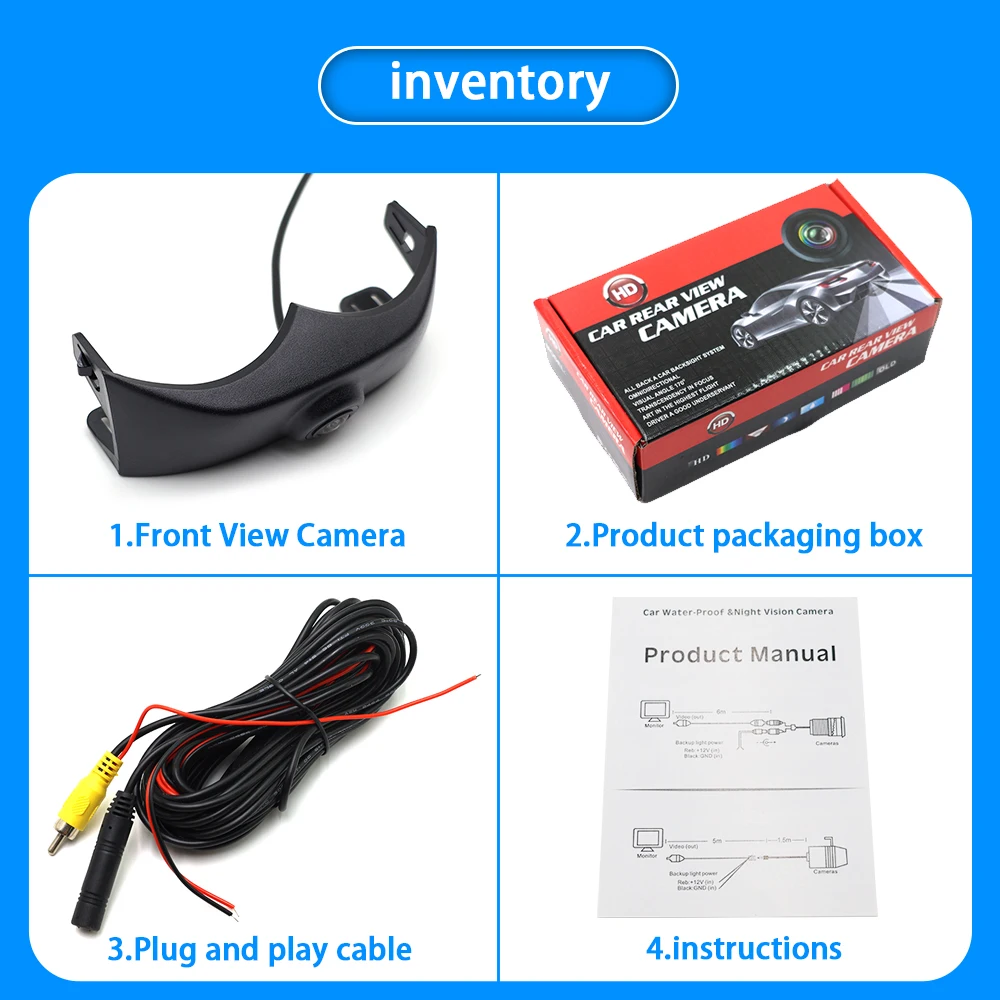 ZhuCamX AHD الترا واضح للرؤية الليلية شعار وقوف السيارات كاميرا الرؤية الأمامية لأودي A6 S6 RS6 C8 4K 2018 2019 2020 2021 2022 2023 2024