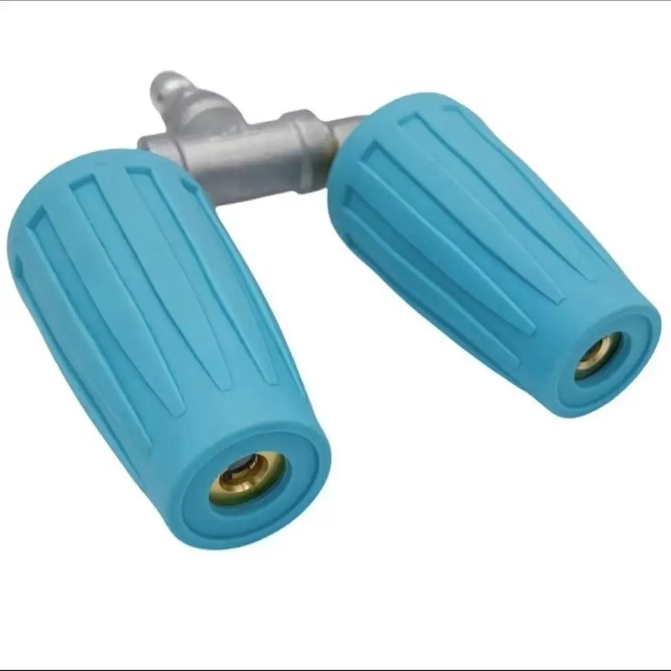 5000PSI  Rotating Dual Turbo Nozzle Spray Tip for High Pressure Wash Gun with 1/4inch Quick Connect Hitch Car Cleaning Tool