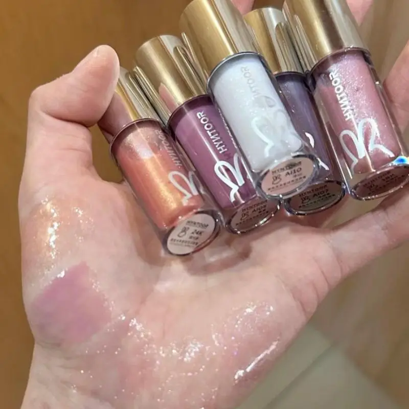 HYNTOOR 미러 같은 필름 형성 발광 유리 같은 립 오래 지속되는 보습 매트 벨벳 립 글로스 누드 밀크 포그 립 머드