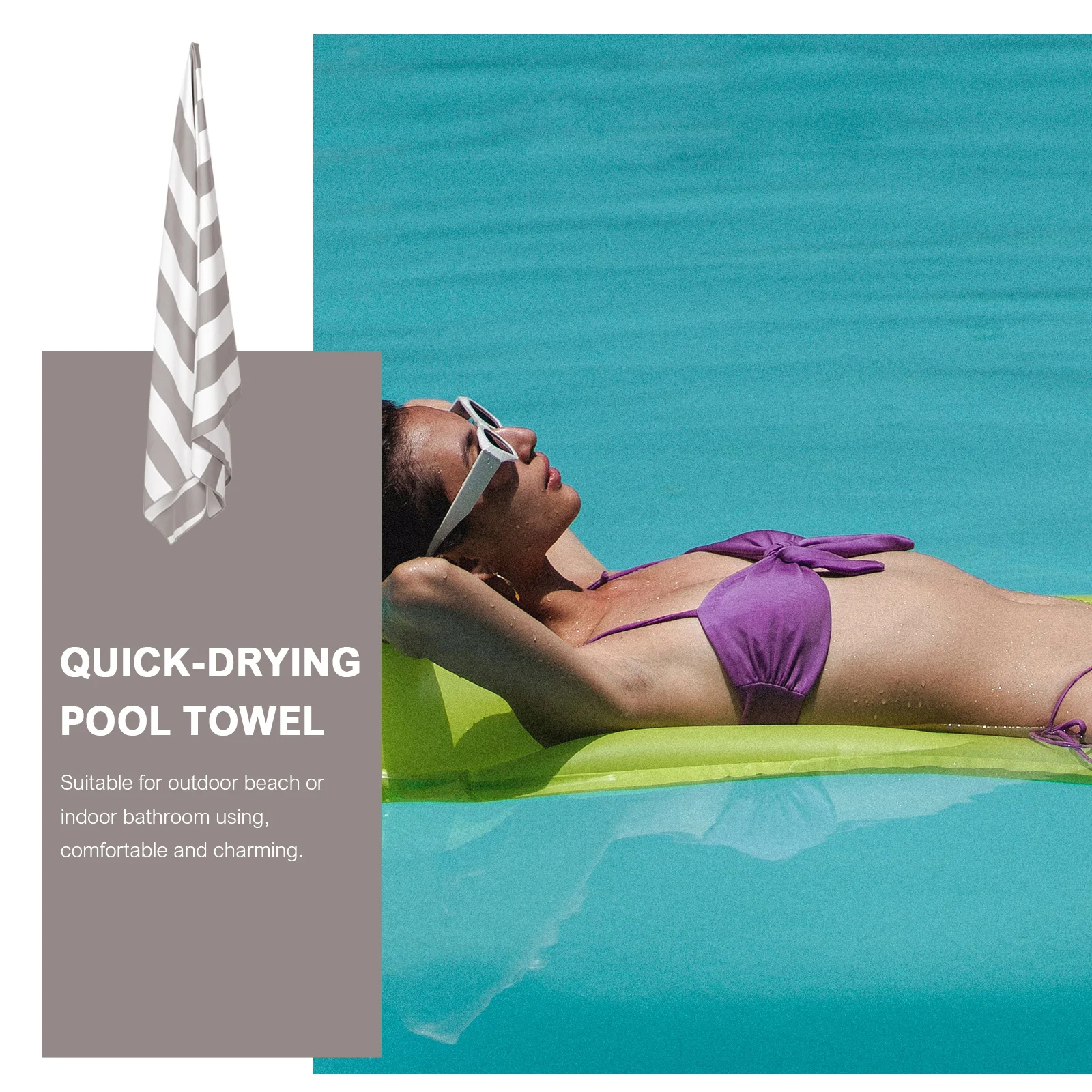 

1Set Quick-Drying Large Beach Towel Soft Comfortable Absorbent Swimming Towel Outdoor Travel Pool Use Beach Towels
