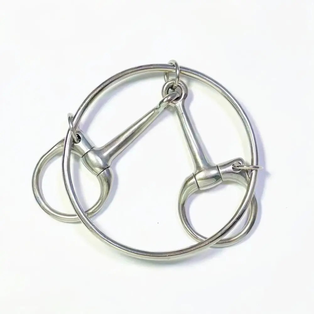 Durable Stainless Steel Horse Mouth Bit Snaffle Equestrian Bridle Accessories For Daily Training Racing Horse Control
