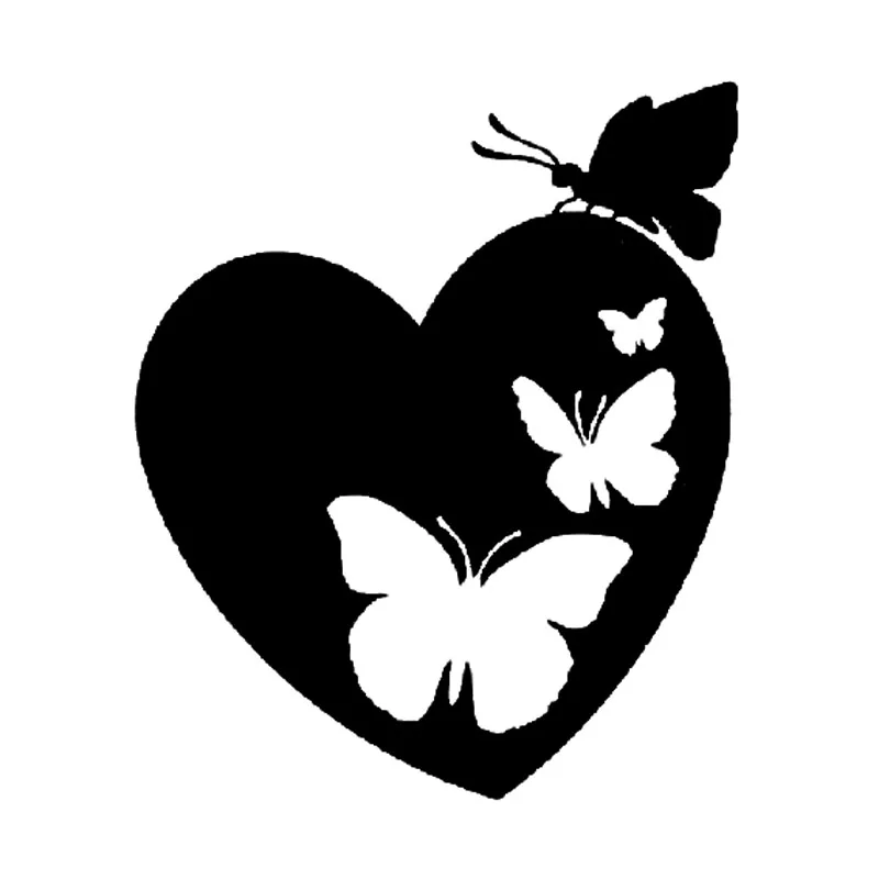 PersonalityCar Stickers Decor Motorcycle Decals Heart Butterfly  Decorative Accessories Creative Sunscreen Waterproof PVC