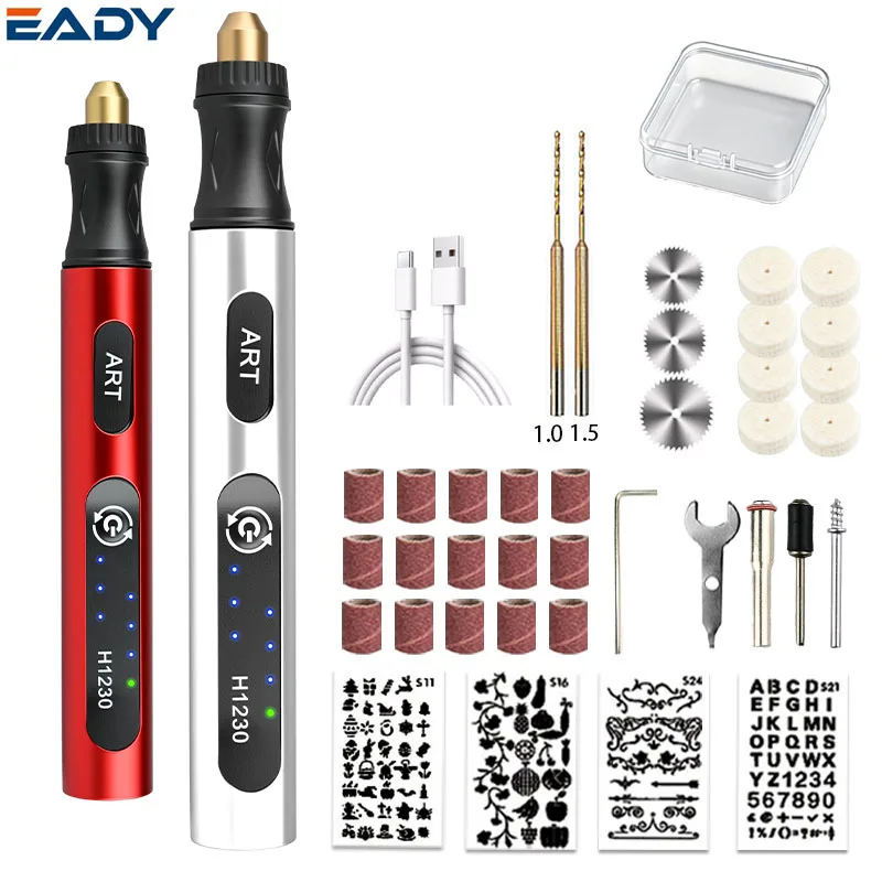 EADY 3-Speed USB Rechargeable Engraving Pen – Cordless Rotary Tool for Jewelry, Metal, Wood, Glass Carving & Polishing