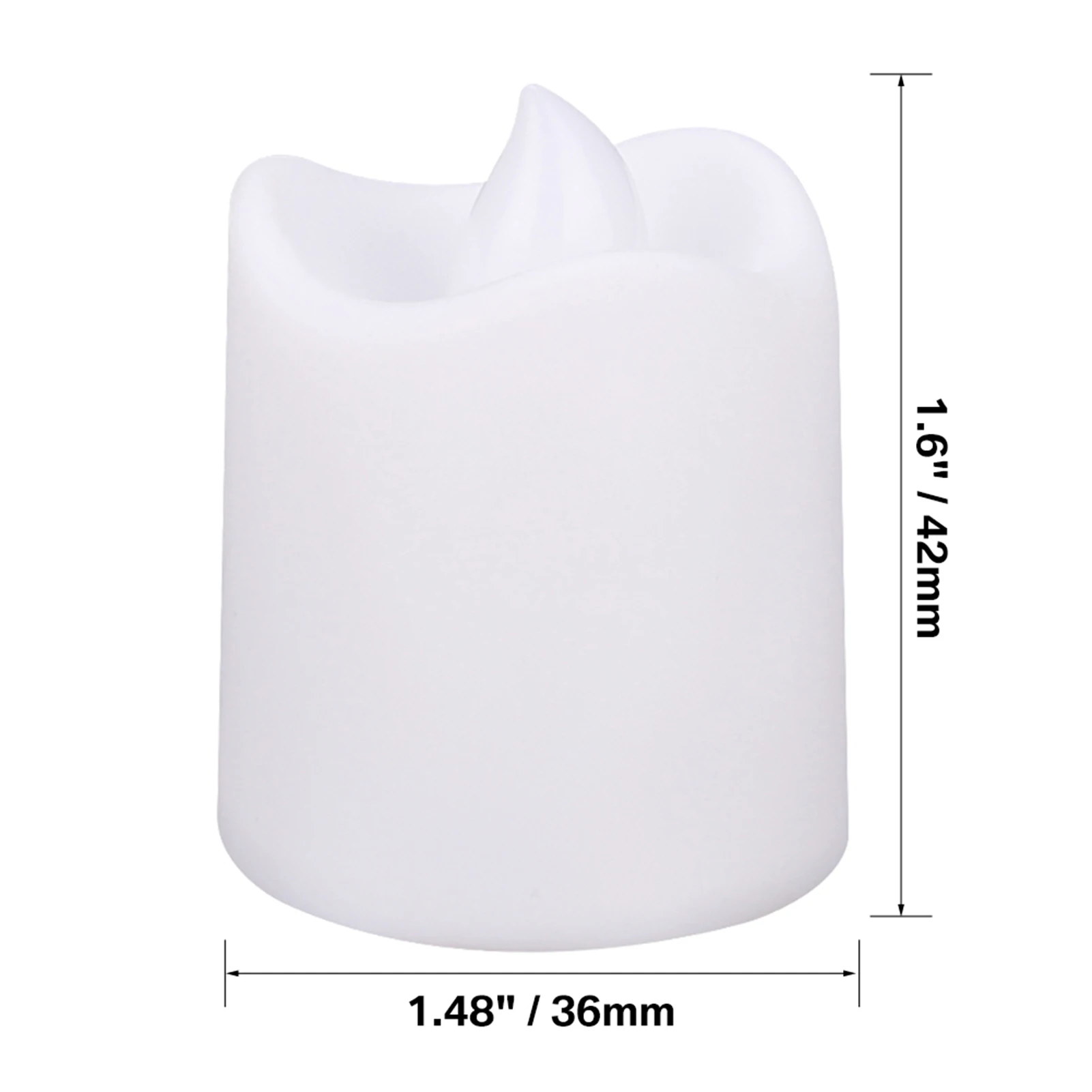 24/48 Stück flammenlose Votivkerzen, elektrisch, batteriebetrieben, LED-Teelichter, künstliche Kerze, warmweiß, für Hochzeitstisch, Weihnachten – Detail 1