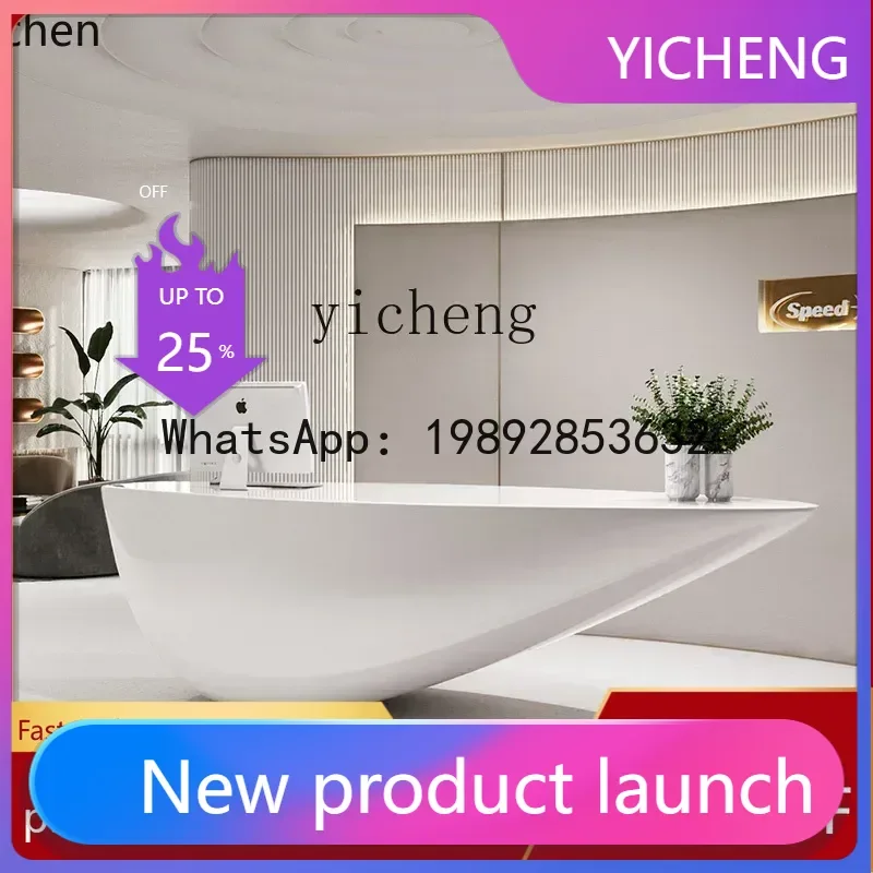 

BB special-shaped front desk modeling reception desk barber shop modeling beauty salon cabinet