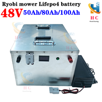 48V 50AH 80Ah 100Ah Lifepo4 lithium battery pack for Ryobi RM480e RM300e ZT480ex 300MV Zero Turn riding mower