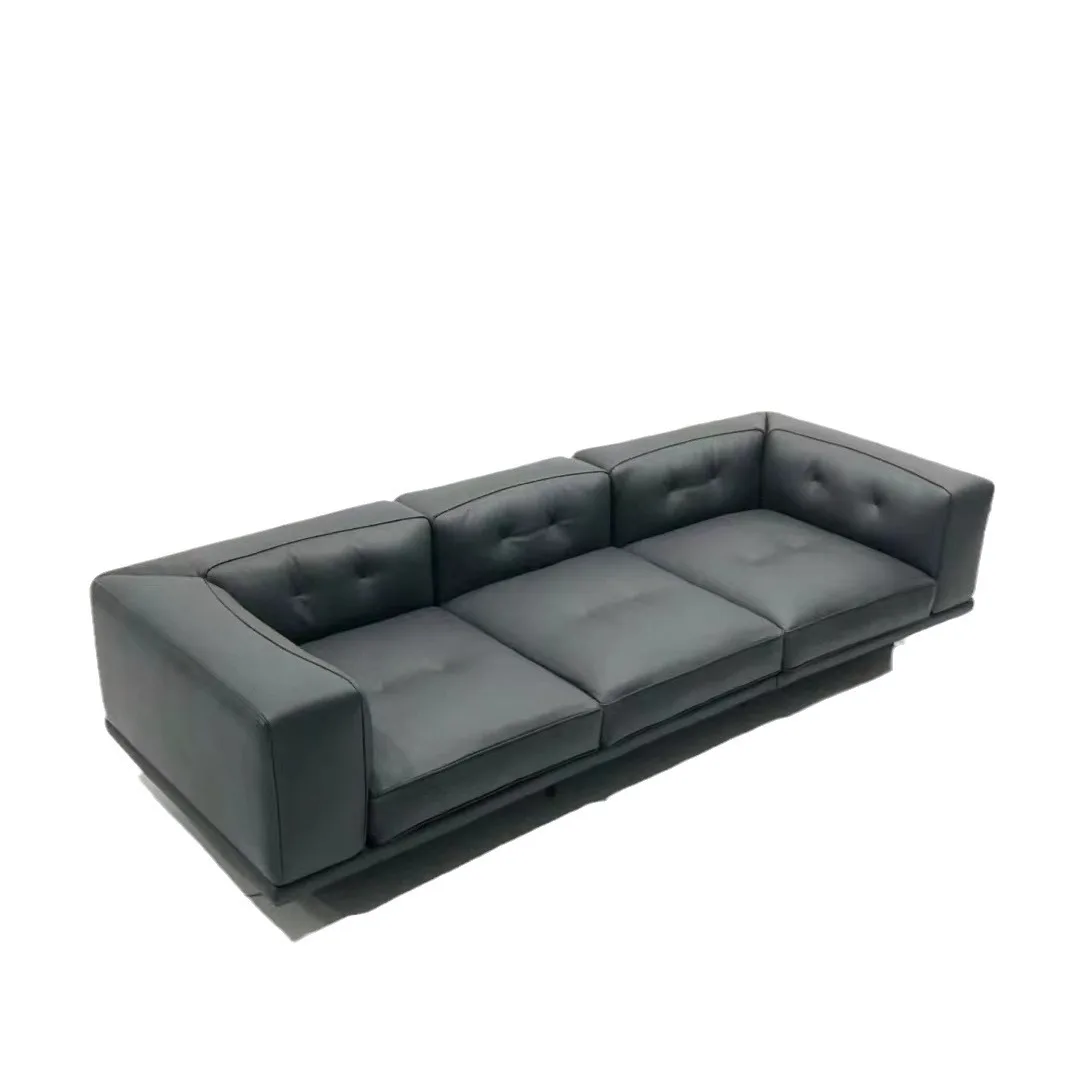 

Italian, minimalist, imported, first layer cowhide, living room, household, straight row sofa