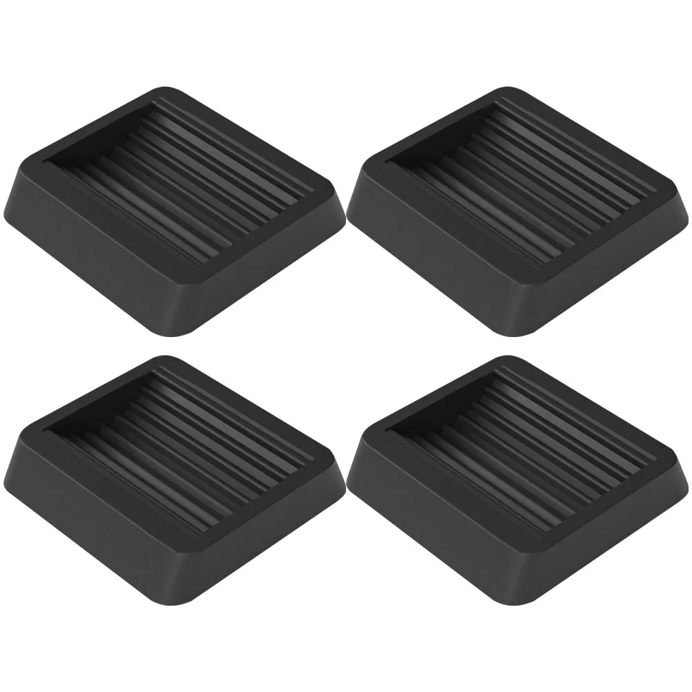 4 Pcs Caster Brake Chair Feet Floor Protectors Furniture Rubber Pads Cup Coasters Legs Bed Stoppers