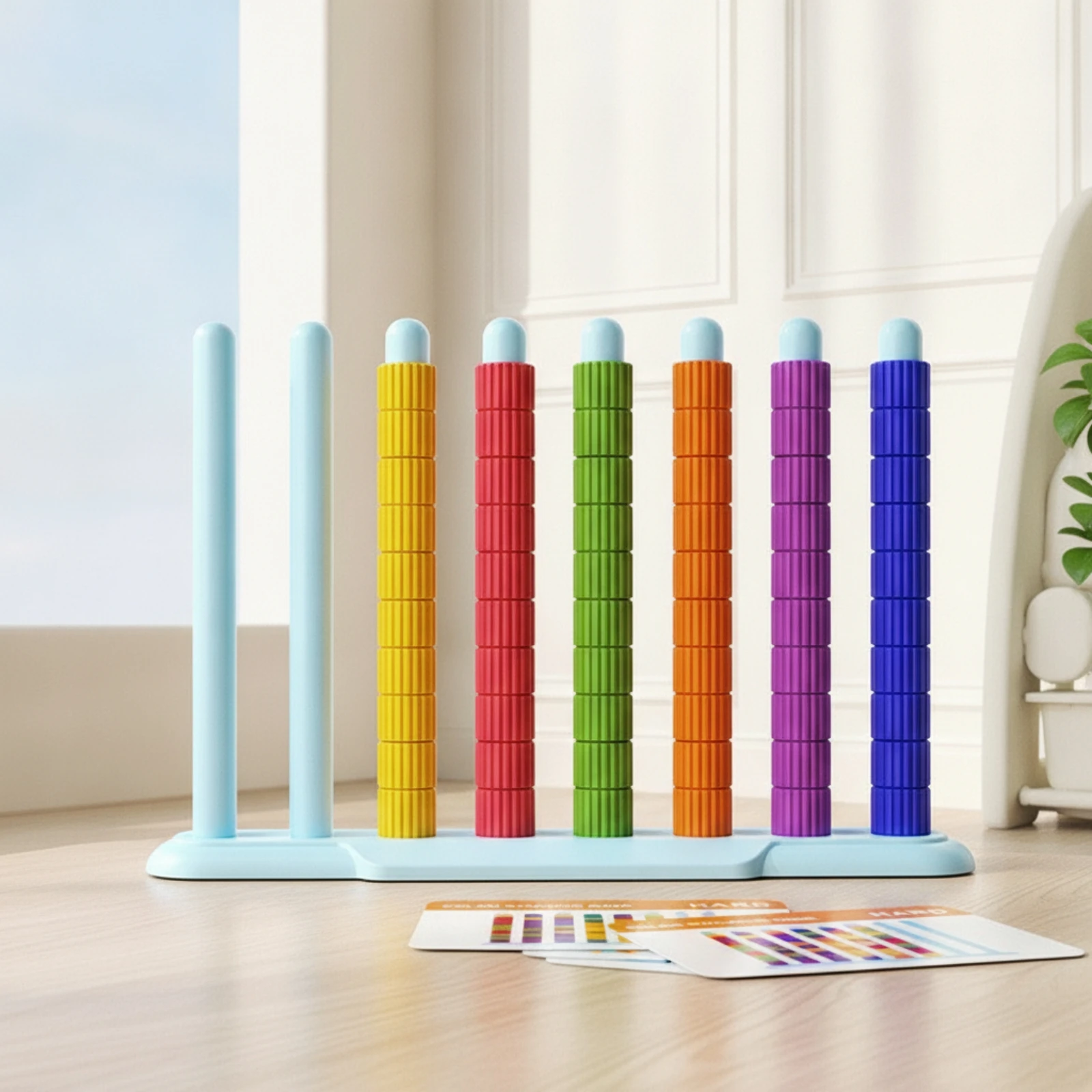 rainbow-disc-stacking-game-colorful-color-matching-stacking-toy-peg-board-toy-with-cards-educational-peg-game-with-rings