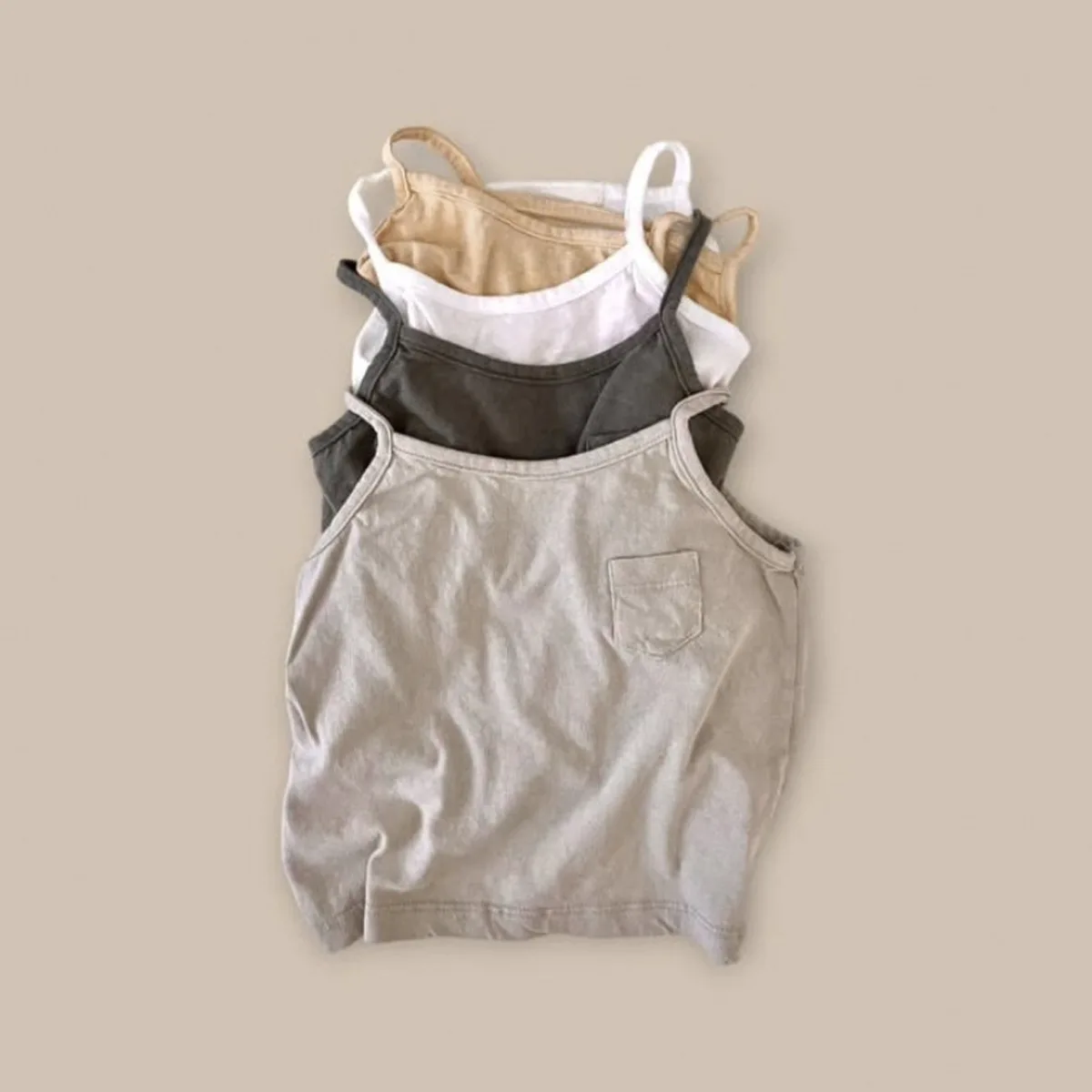 

2025 Summer New Baby Sling Vest Solid Infant Girl Sleeveless T Shirts Thin Cotton Newborn Casual Tops Infant Clothes