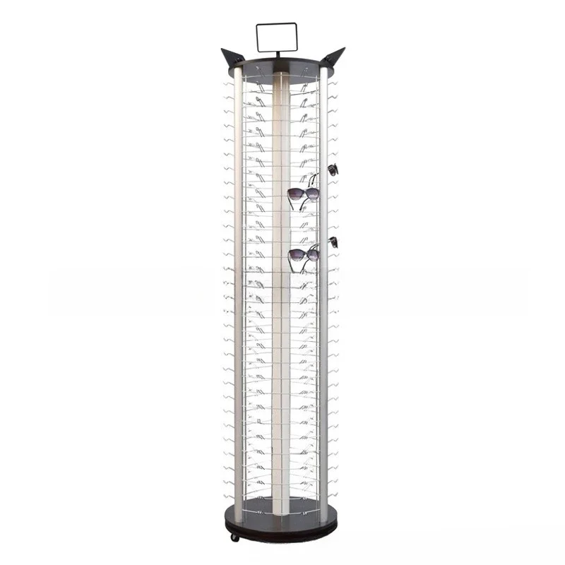 

Large capacity, rotating, sunglasses, display stand, floor to ceiling, supermarket optical store