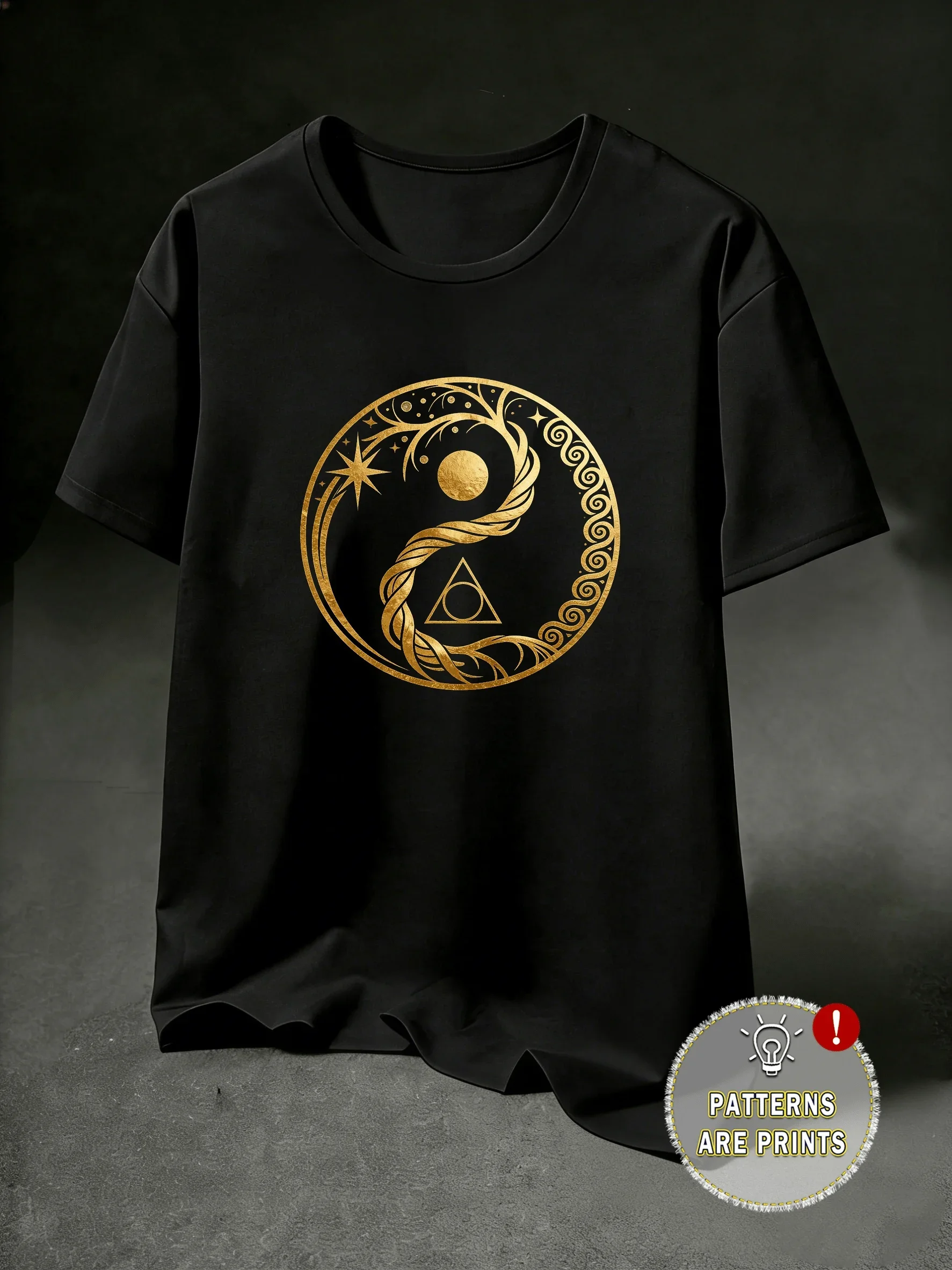 New Spuyin Yang Tree of Life - Flowing Stone And Golden Men'S Birthday Gift, Valentine'S Day Gift, Unisex, Retro, Comfortable Cr