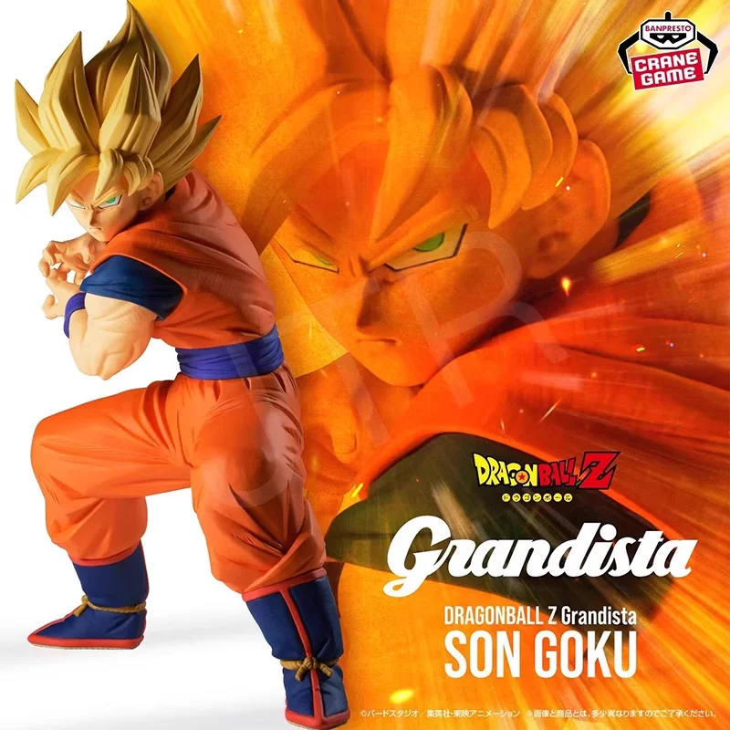 Original banpresto dragon ball z grandista son goku anime figura brinquedos pvc modelo coleção ação estatueta boneca presente 16cm