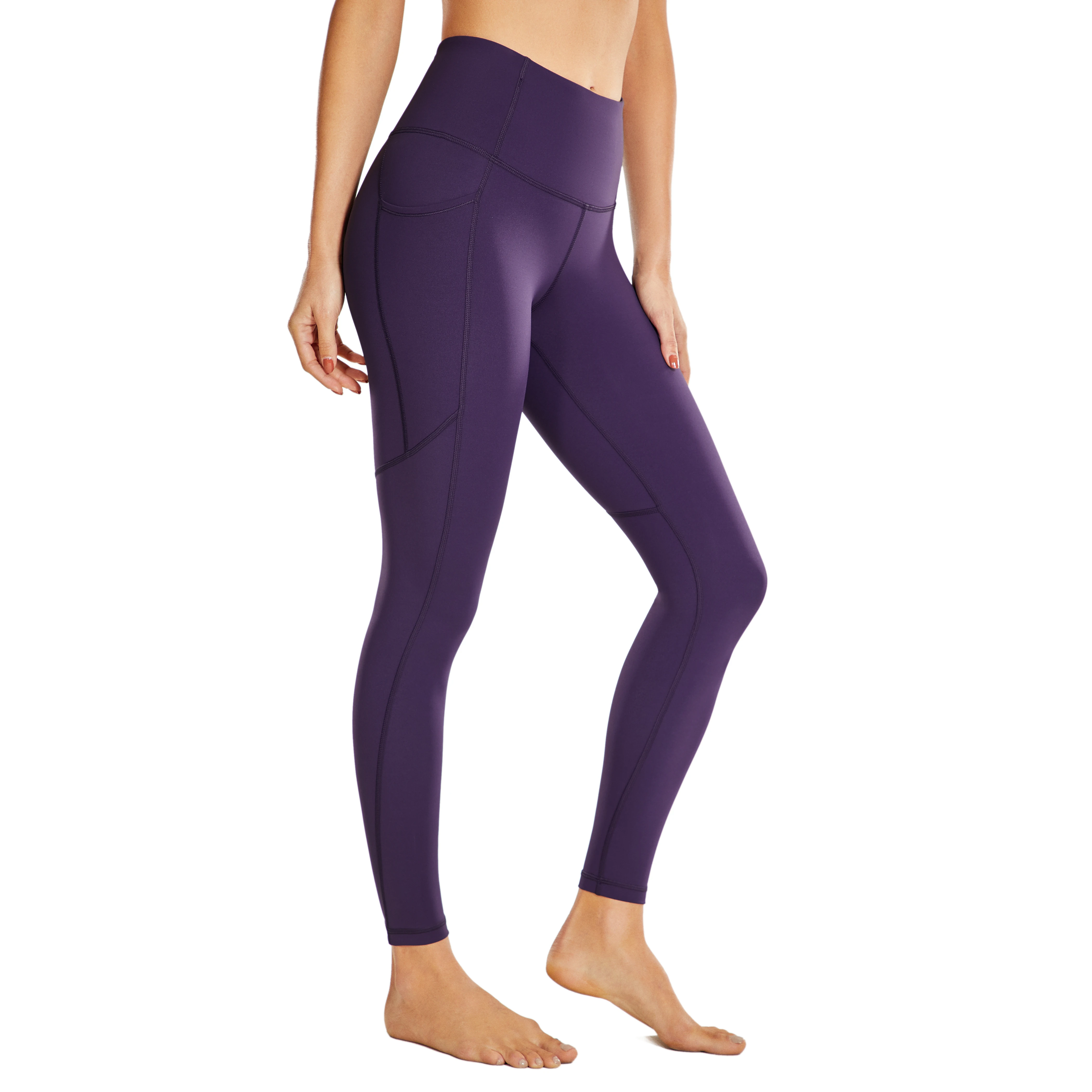 Mallas de entrenamiento para mujer, pantalones de Yoga atléticos de cintura alta de 25 pulgadas, elásticos, ajustados, Sexy, levantamiento de caderas