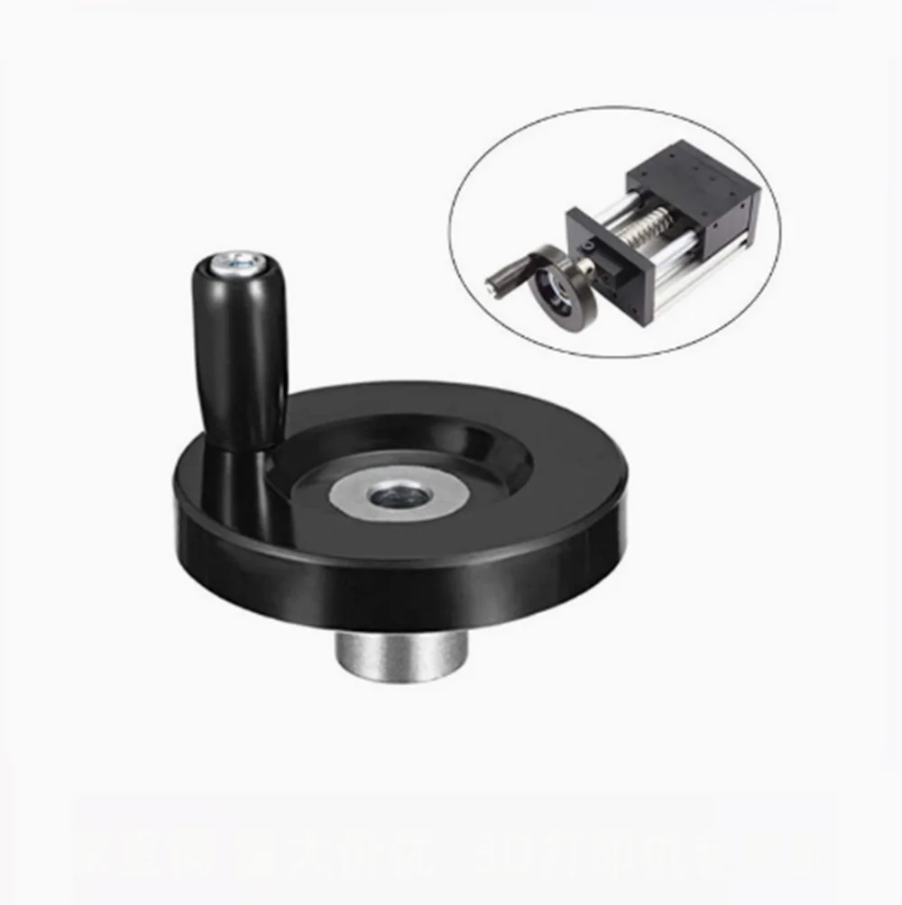 1 Pcs Foldable Handwheel with M5 M6 Top Threaded Hole Aluminum Alloy Milling Machine Handle Handwheel Machine Tool Accessories
