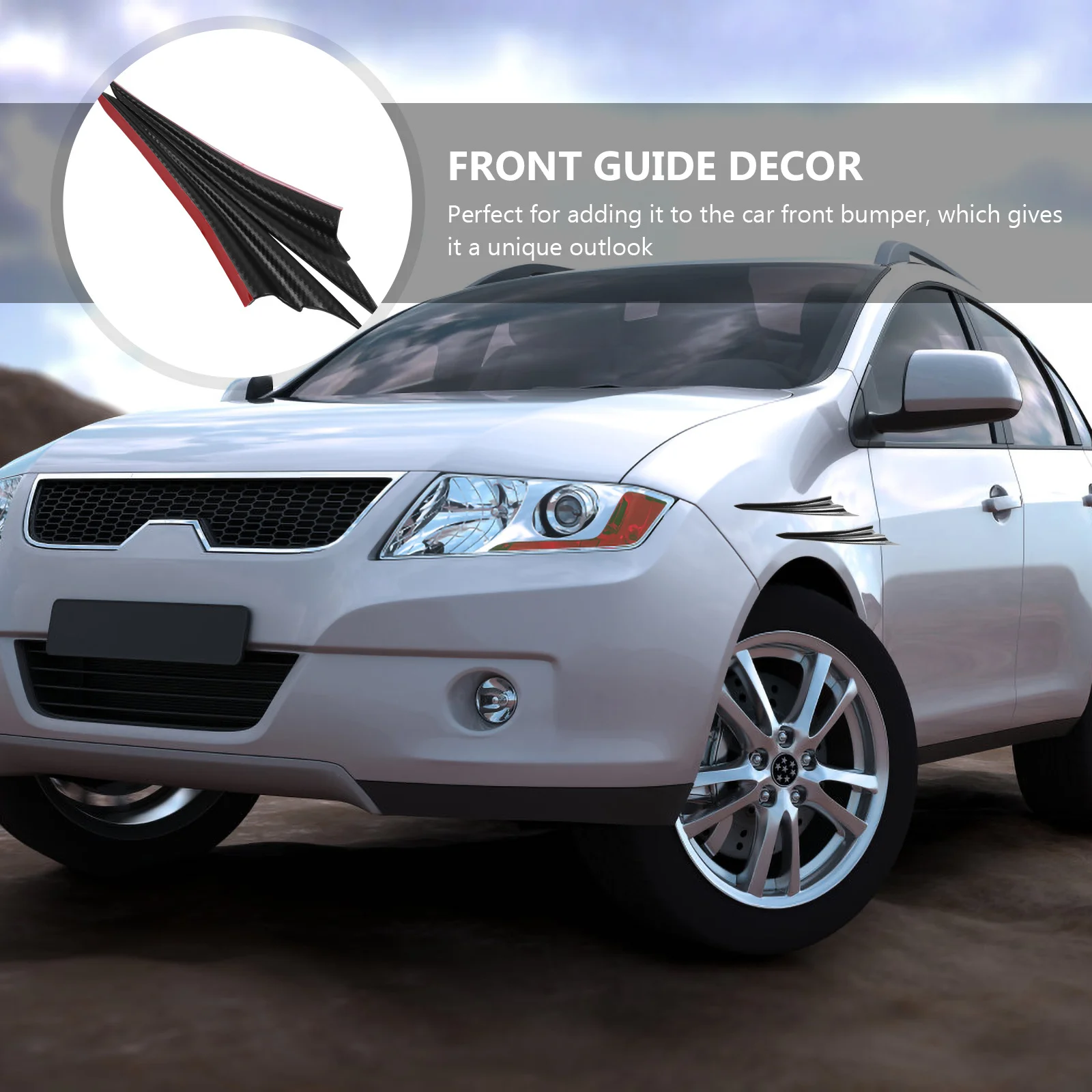 

2pcs Universal Bumper Lip Splitter Fins Car Modification Decor Front Bumper Accessories Auto Modification Parts Vehicle Exterior